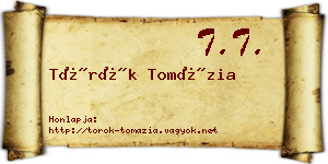 Török Tomázia névjegykártya